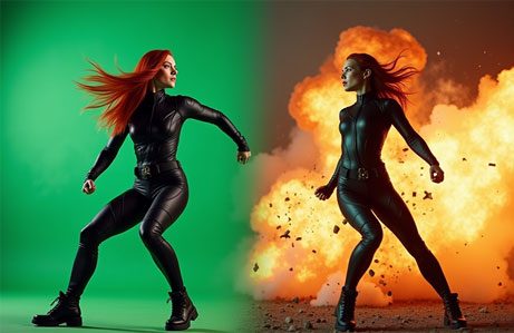 ADVFX Plus with fight scene in green matte studio by Maac Animation Malleswaram Bangalore ADVFX Plus with fight scene in green matte studio by Maac Animation Malleswaram Bangalore